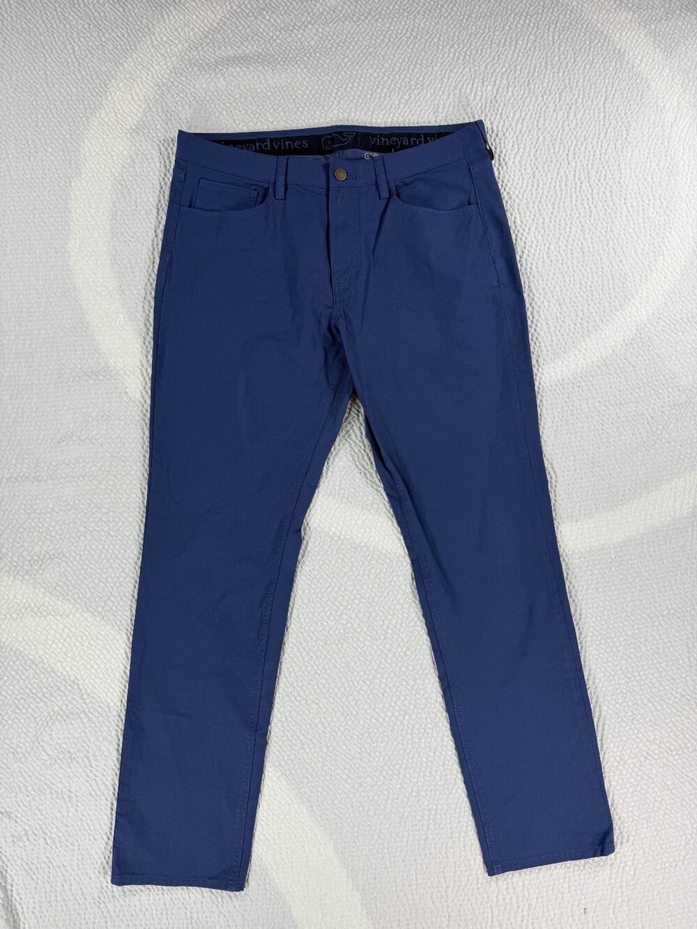 Vineyard Vines Men's 34x32 Performance Breaker Pants Blue Stretch Golf